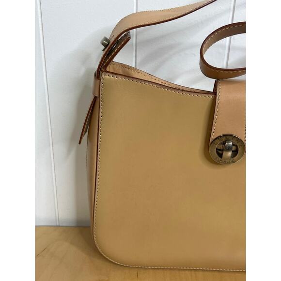 Celine Paris Tan/Gold Leather Brushed Stainless Hardware Shoulder Purse - Picture 4 of 11